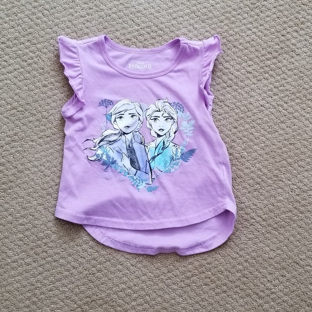Disney Frozen 2 Ann & Elsa Sleeveless Top 4T EUC